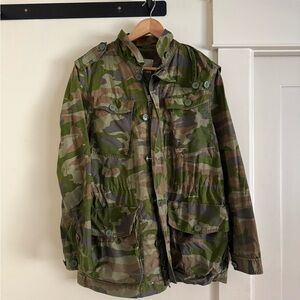 J. Crew Green Camouflage Jacket